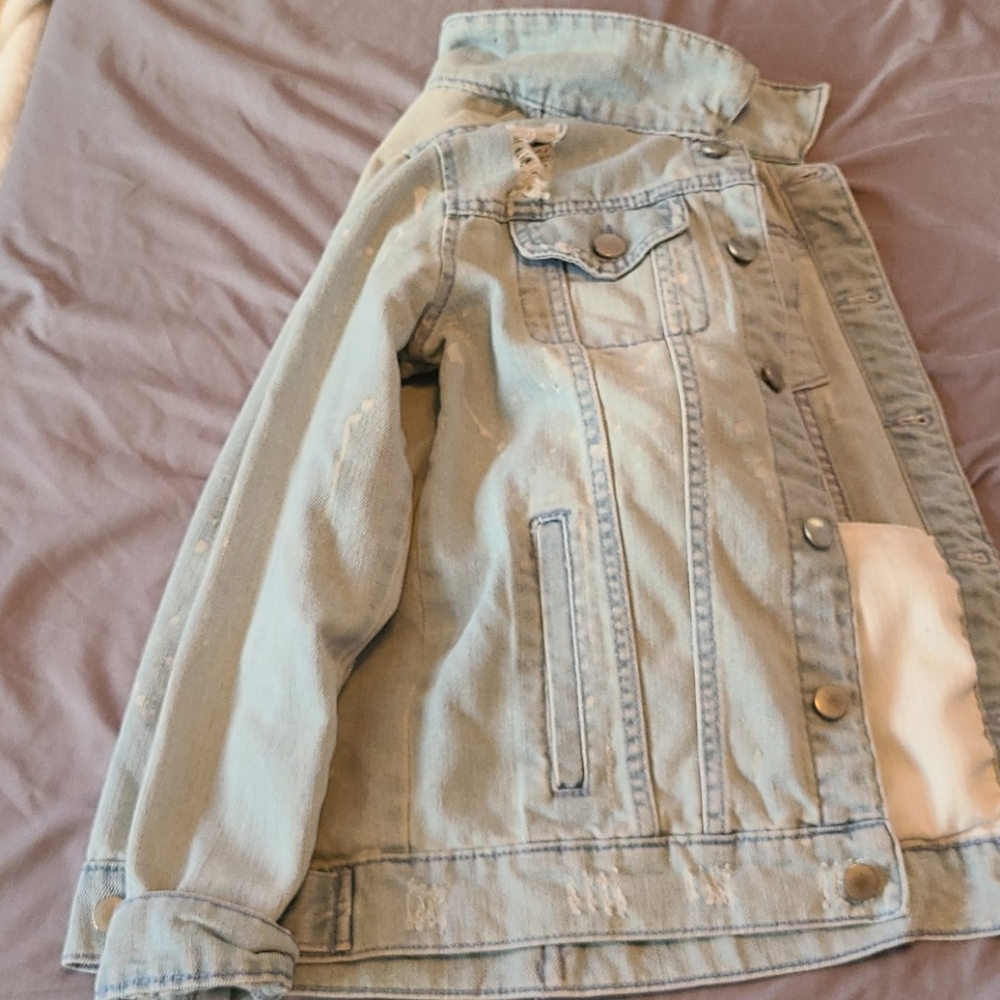 Kids ripped jean jacket